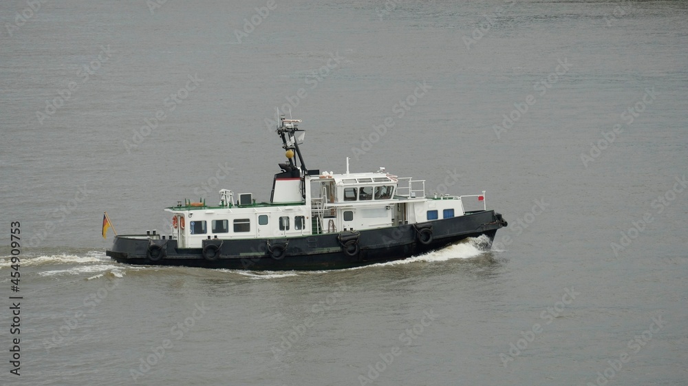 German pilot boat on Elbe river