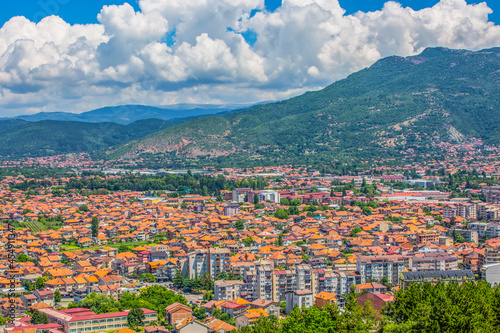 Panorama Ohrid old town Macedonia, Balkans. Selective focus