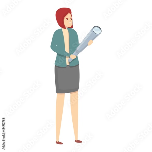 Hr manager icon cartoon vector. Human interview. Business hire