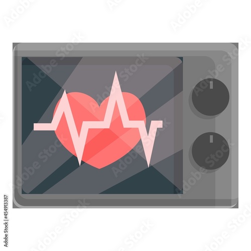 Heart monitor icon cartoon vector. Medical cardiac. Health electrocardiogram