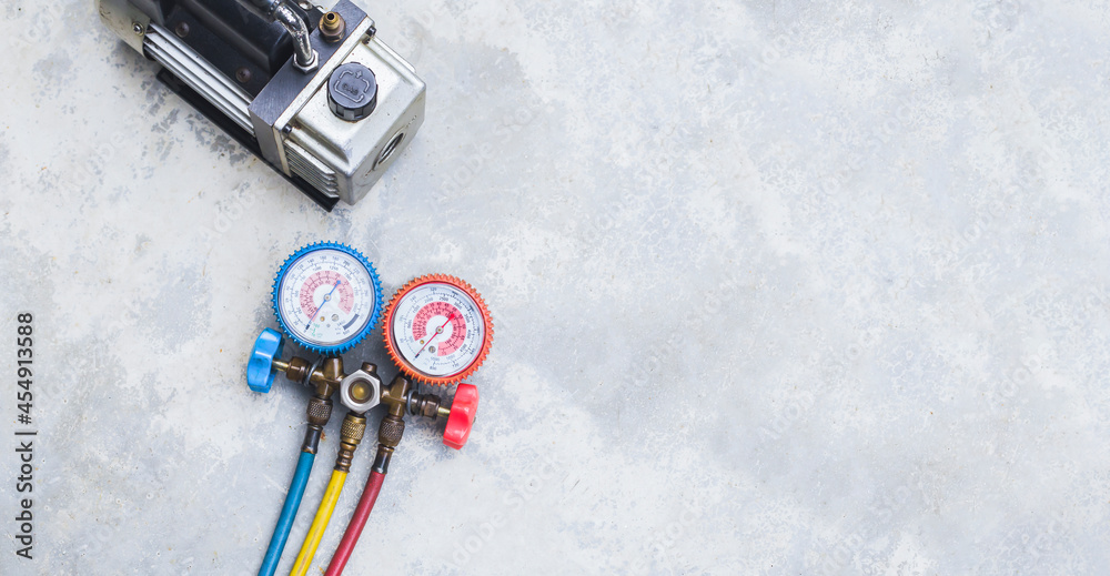 Tools for air conditioning repair and maintenance. Tools for air conditioning repair and maintenance.