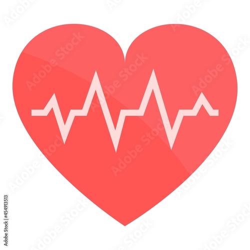 Heart graphic beat icon cartoon vector. Rate heart. Pain disease