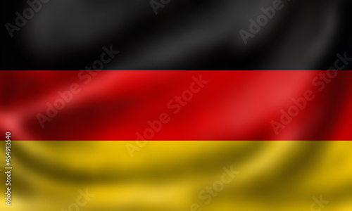 National Flag of German. 3D rendering waving flag High quality image. Original colors  sizes and shapes. 