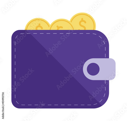 purple wallet illustration