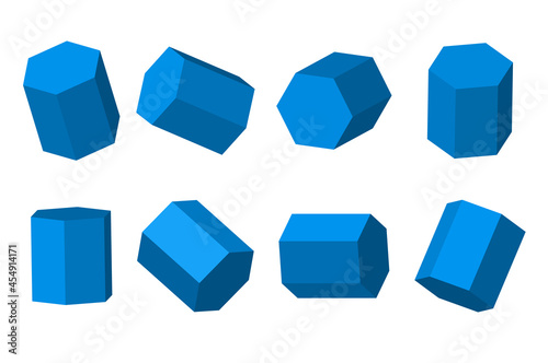 Realistic 3D color basic shapes. Solid colored geometric forms, cylinder and colorful cube shape vector illustration set. 3d modeling white cubes vector illustration. Rotating Cubes Colors.