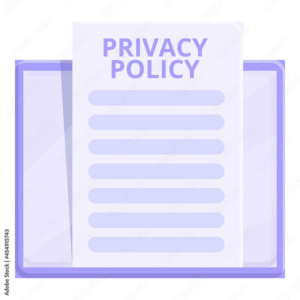 Secure data icon cartoon vector. Online private. Website internet Secure data icon cartoon vector. Online private. Website internet