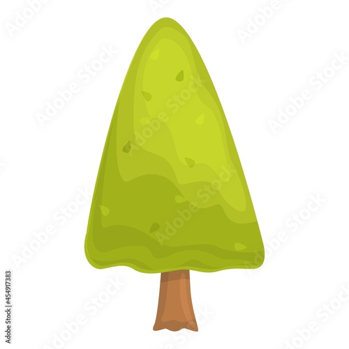 Tree yard cutting icon cartoon vector. Garden hedge. Green bush