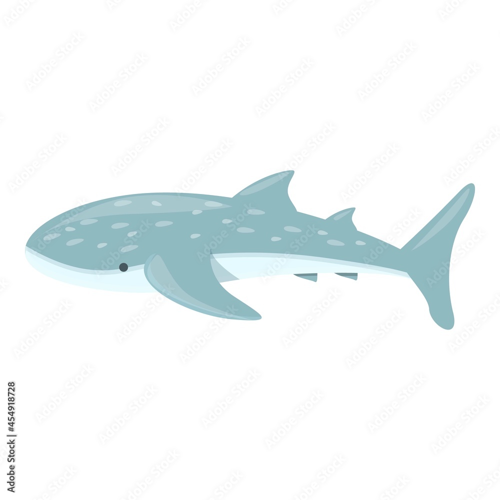Fototapeta premium Underwater whale shark icon cartoon vector. Marine fish. Ocean animal