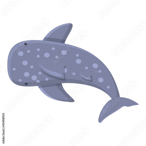 Giant whale shark icon cartoon vector. Sea fish. Ocean animal
