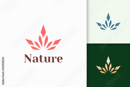 Beauty logo in abstract flower shape