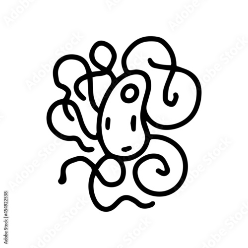 Bacteria salmonella line vector doodle icon design