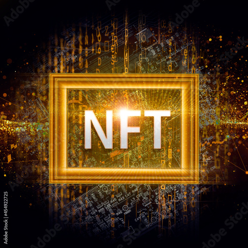 colorful nft with bright pa...