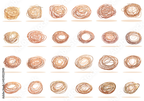Tumbleweed icons set cartoon vector. Western dead. Weed ball
