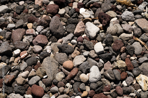 Background texture of pebbles. Small stones.