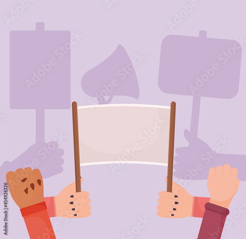 strong protest illustration