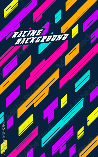 Abstract geometric backgrounds for sports and games. Abstract racing backgrounds for t-shirts, race car livery, car vinyl stickers, etc. Vector background. 