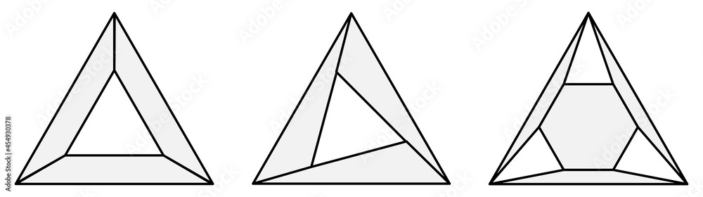 Simple triangle shape that looks like polished jewel gemstone Simple triangle shape that looks like polished jewel gemstone