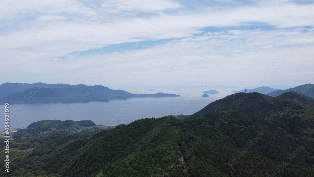 日本の風景　瀬戸内海とひらお　ドローン空撮　山口県平生町