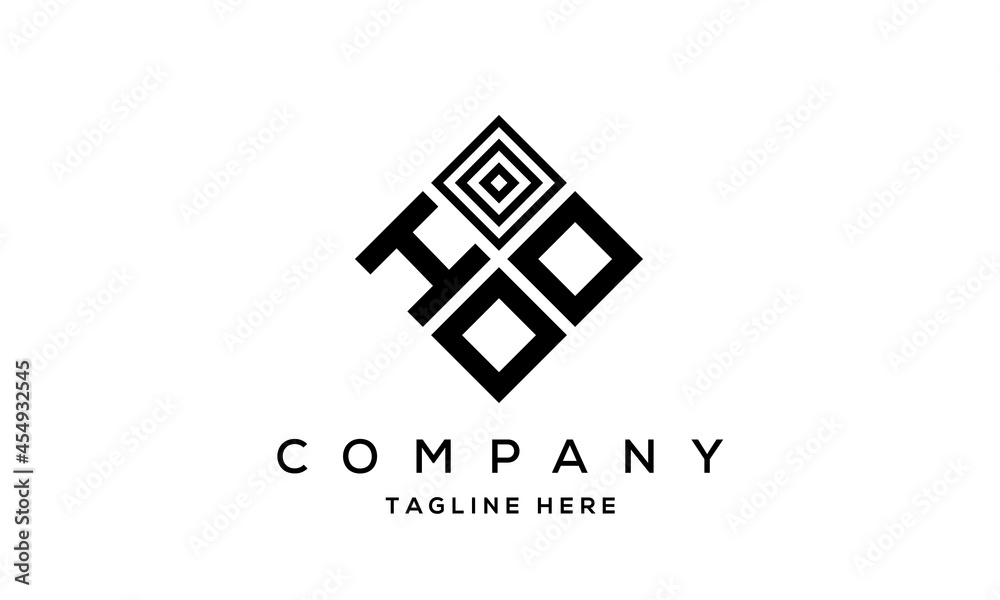 HOO square three latter logo vector HOO square three latter logo vector