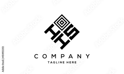 HSH square three latter logo vector photo