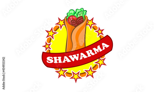 Modern professional shawarma logo in restaurant industry