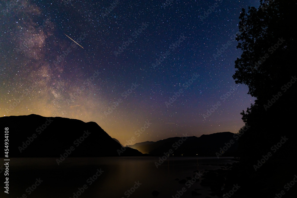 The Milky Way over Ullswater in the English Lake District