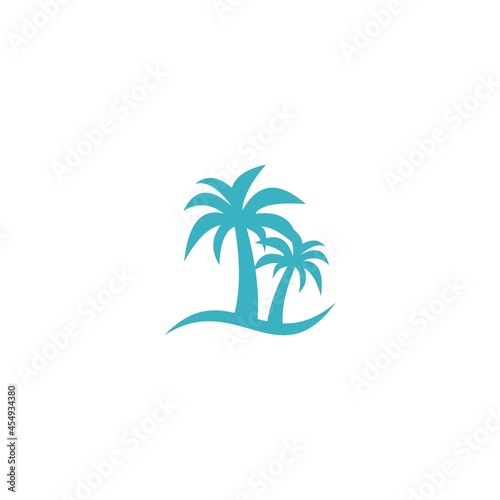 beach and island logo design  vector design of circular beach icons