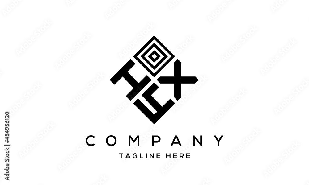 Obraz premium HXY square three latter logo vector