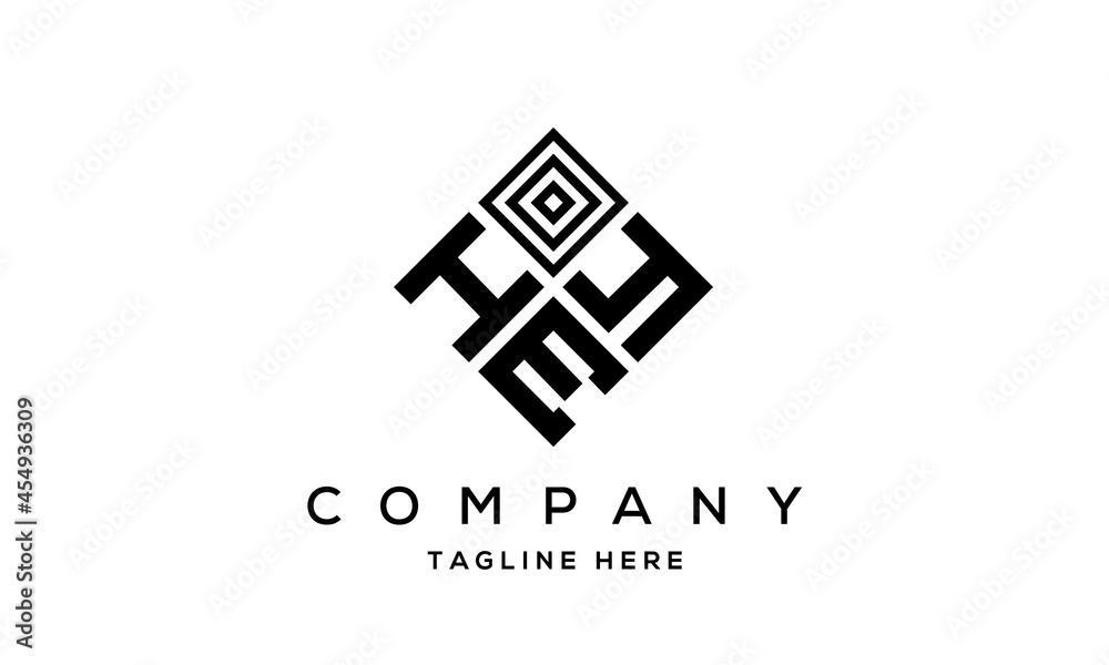 HYE square three latter logo vector HYE square three latter logo vector