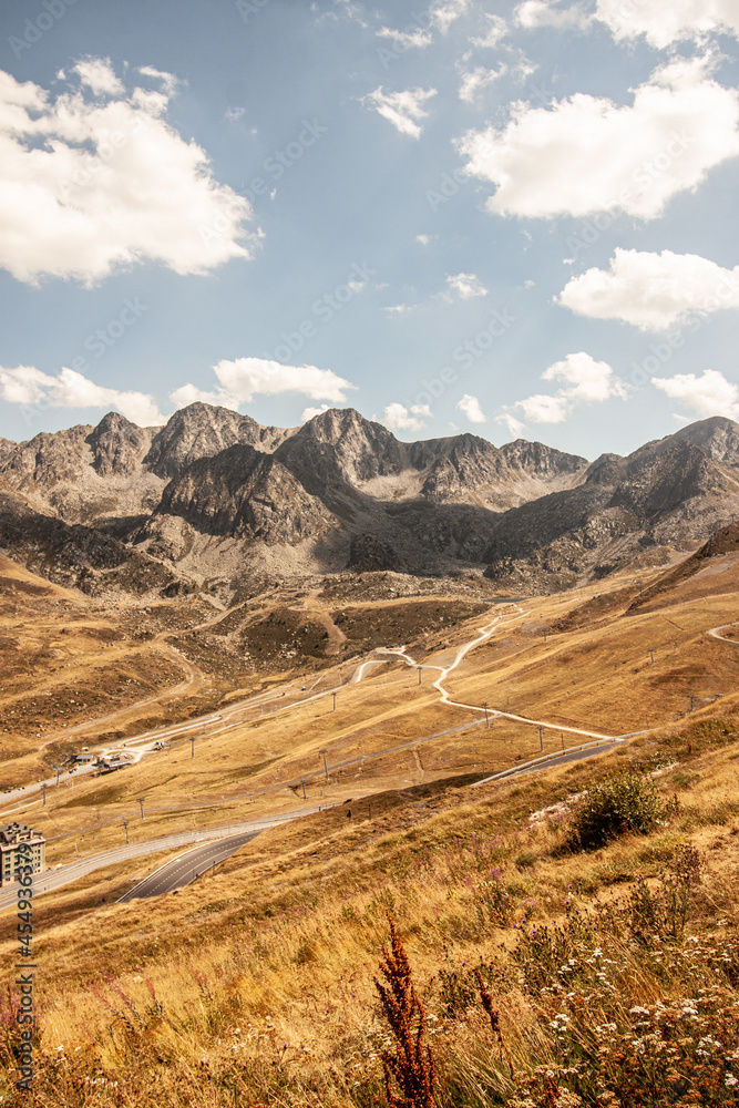 Landscape of the mountains of Andorra