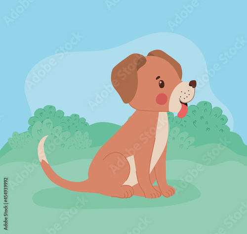 pretty doggy illustration