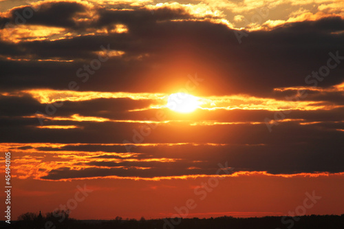 sunset in the sky