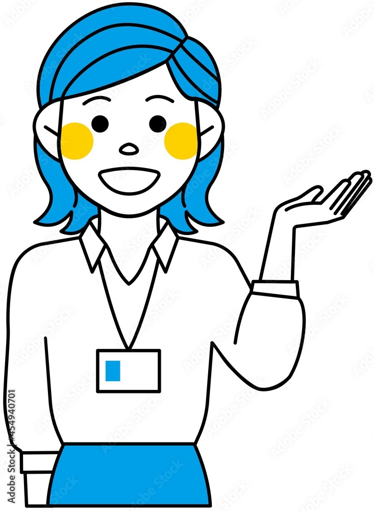 案内する女性従業員 案内する女性従業員