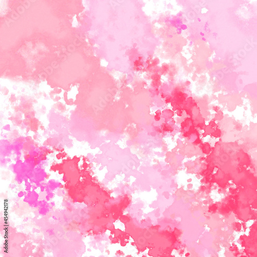 Abstract painted watercolor pink background