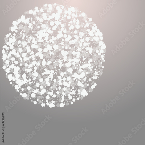 Overlay Snowflake Vector Grey Background. Grey