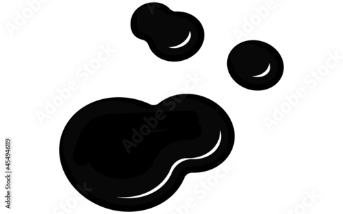 滴り落ちた黒いペンキ（インク）