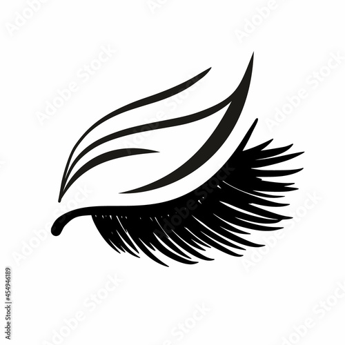 Fototapeta Naklejka Na Ścianę i Meble -  Vector drawing of eyelashes