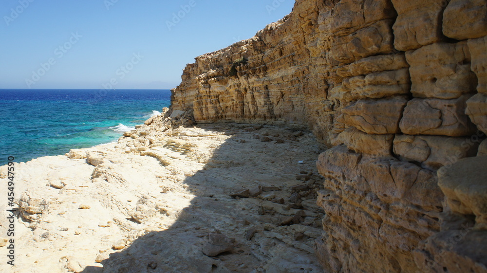 rocks and sea in the Greek island of koufonisi August 2021