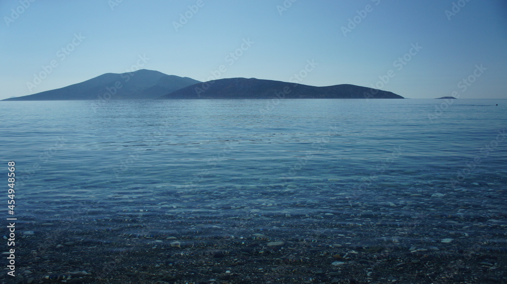 coast of island  in kato Koufonisi island Cyclades Greece