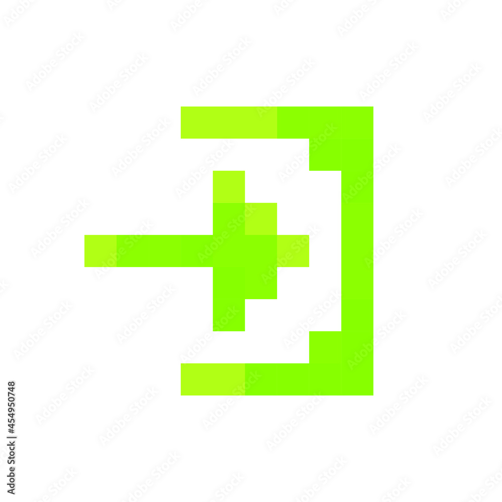Entrance pixel icon. Podcast 8-bit vector illustration. Entrance pixel icon. Podcast 8-bit vector illustration.