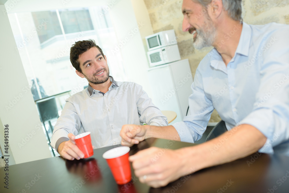 Fototapeta premium portrait of workers during lunch break