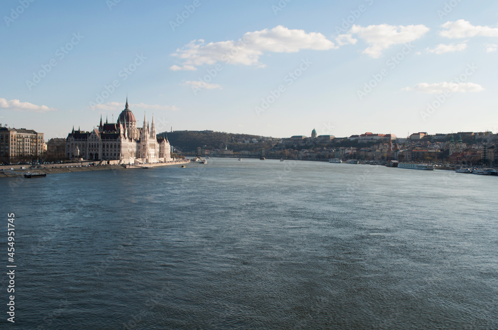 Danube River in the Afternoon. Budapest, Hungary