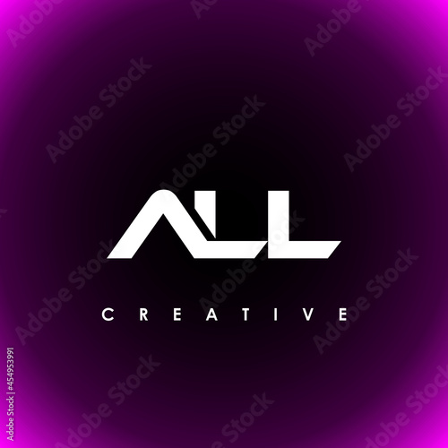 ALL Letter Initial Logo Design Template Vector Illustration