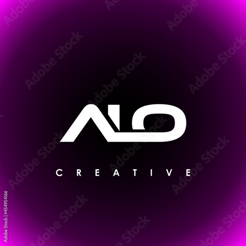 ALO Letter Initial Logo Design Template Vector Illustration