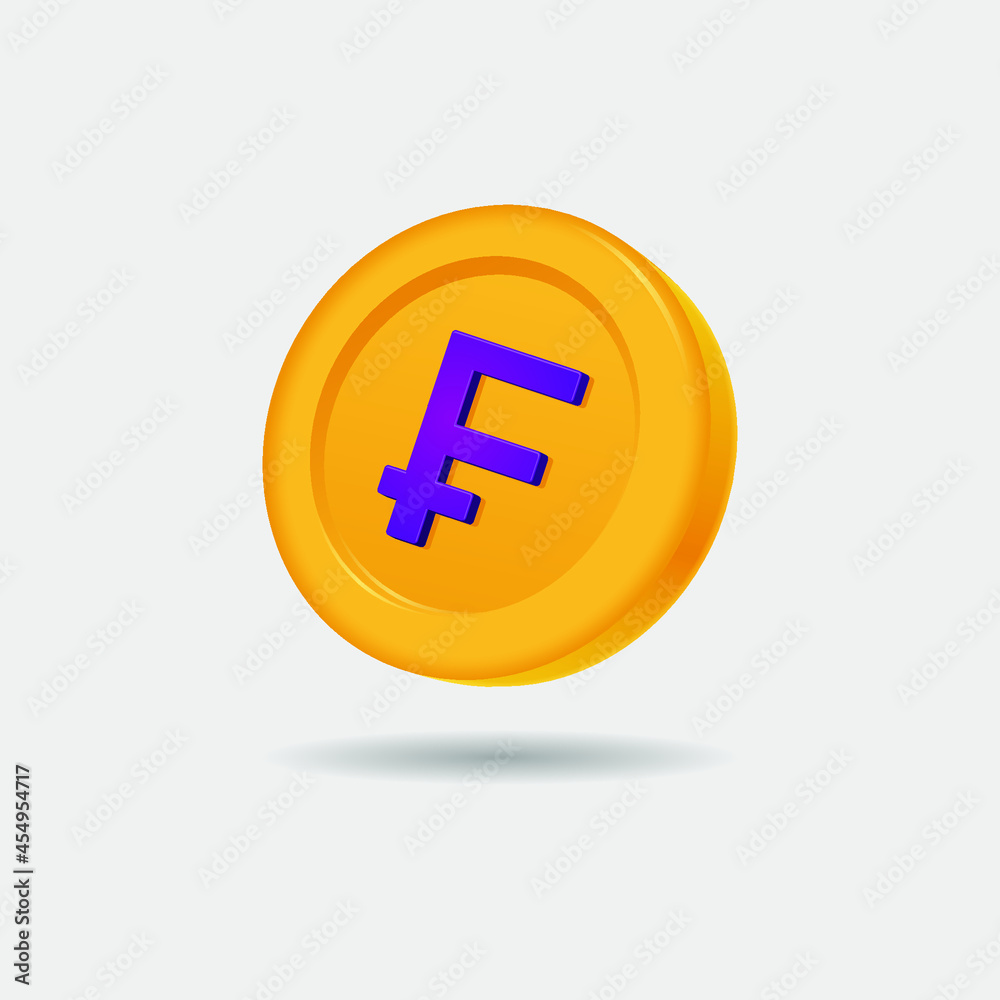 Obraz premium 3D icon of Burundi Franc coin