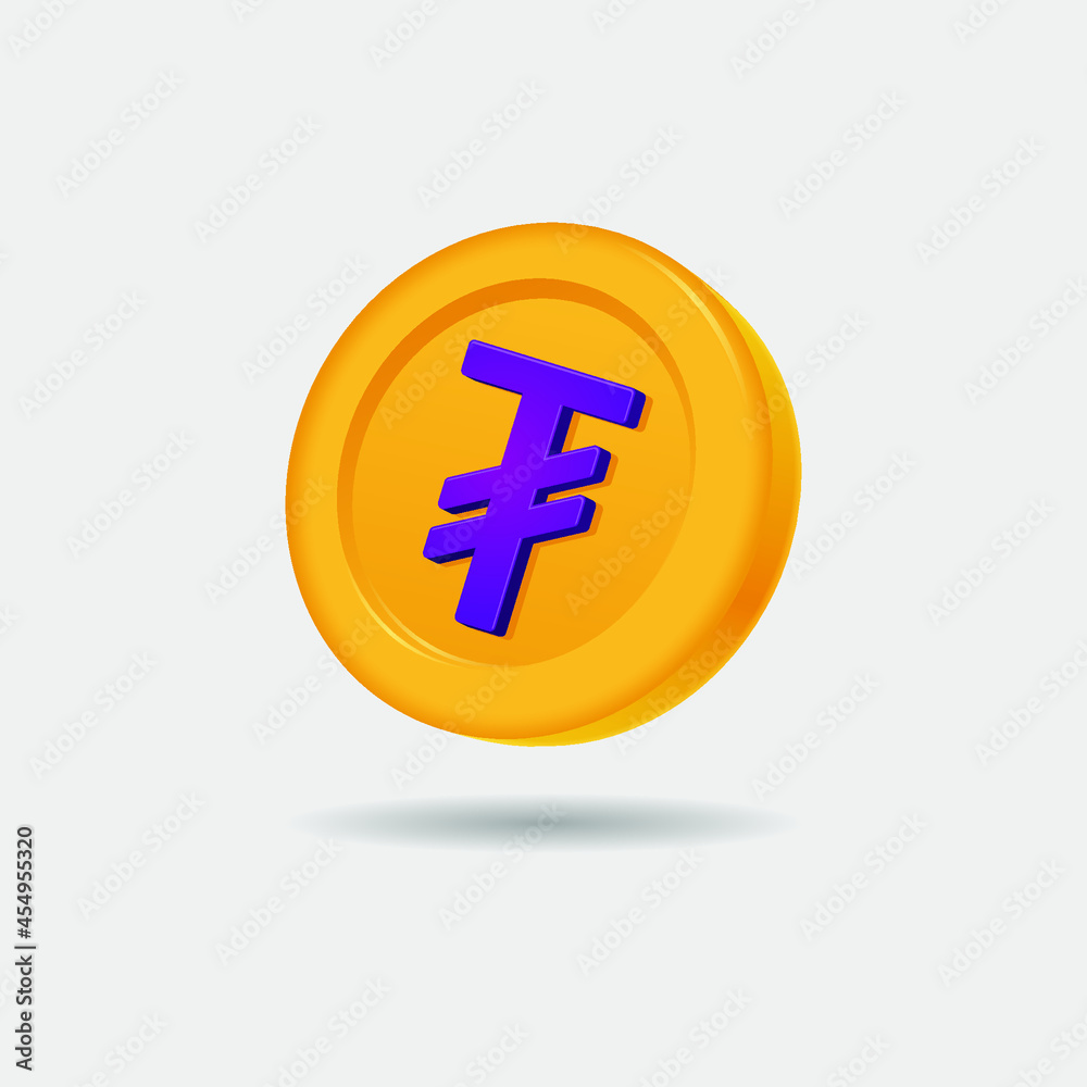 3D icon of Tugrik coin 3D icon of Tugrik coin