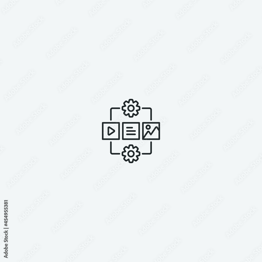 Content design vector icon illustration sign Content design vector icon illustration sign