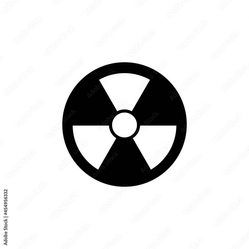 radioactive icon, radiation vector, caution illustration radioactive icon, radiation vector, caution illustration