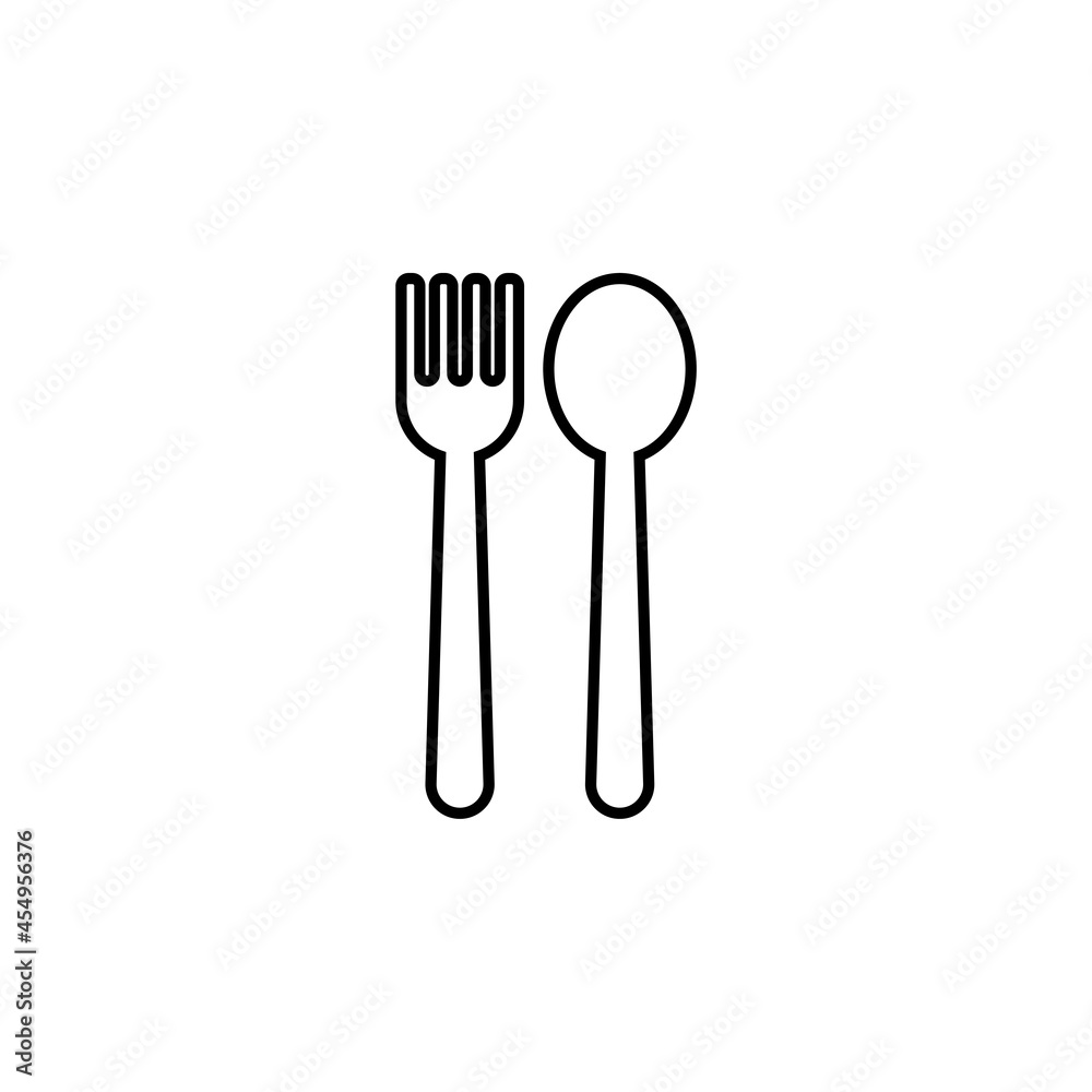 spoon fork icon, spoon vector, fork illustration spoon fork icon, spoon vector, fork illustration