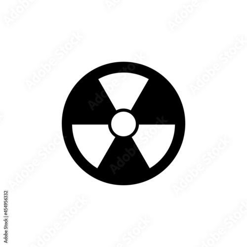 radioactive icon, radiation vector, caution illustration